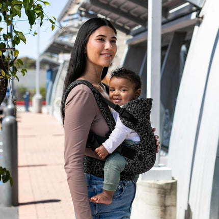 Infantino Flip Advanced 4-in-1 Baby Carrier - Ergonomic, Convertible, Face-in and Face-Out Front and Back Baby Carrier Newborn to Toddler 3.6-14.5 kg, Grey Leopard