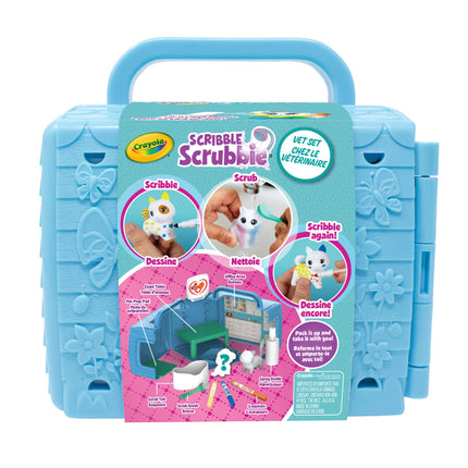 Crayola: Scrubbies / Set de veterinario (bilingüe) - Kit de veterinario de juego de simulación - Azul - Cuidado médico - Niños - Unisex - 3 años en adelante