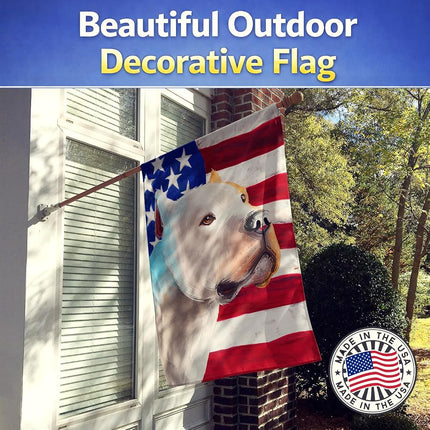 Caroline's Treasures CK6459CHF Brazilian Dogo American Flag Flag Canvas House Size, Large, multicolor