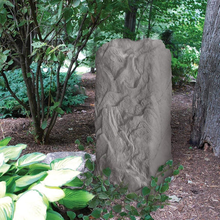 Emsco Group 2235 Natural Sandstone Appearance Utility Cover � Lightweight � Easy to Install Tall Monolith Landscape Rock