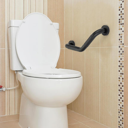 Grab Bars for Shower, 2 Pack, 16 Inch Angled Anti-Slip, Black