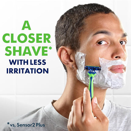 Gillette Sensor3 Sensitive Men's Disposable Razor, 12 Razors