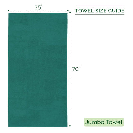 Elegant Comfort 100% Turkish Cotton Corduroy Ribbed Luxury Jumbo Bath Towel Ultra Soft - 35 x 70 Inch - Luxury Spa Premium Hotel Quality Highly Absorbent and Quick Dry Large Bath Towel, Turquoise
