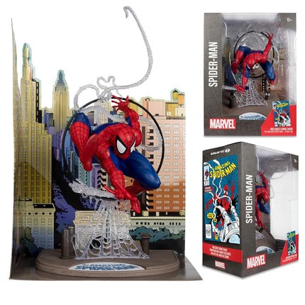 McFarlane Marvel Spider-Man 1:6th Scale Posed Figure with Scene & Comic (Based on The Amazing Spider-Man #301) Toys