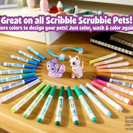 CRAYOLA Scribble Scrubbie Pets Marker Set, 24 Washable Markers For Kids, Gifts For Boys & Girls [Amazon Exclusive]