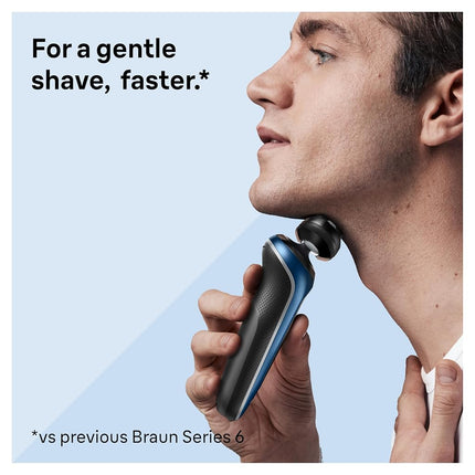 Braun Electric Razor for Men Series 6, Beard Shaver, Electric Shaver, GentleFlex, SkinGentle Foil, with Precision Trimmer, S6 6120s, 1 item