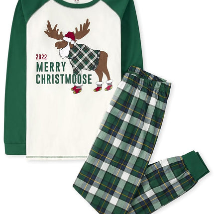 The Children's Place Pijamas de Algodón Navideños para Bebés, Moose 22- Adultos, Pequeño (Adulto)