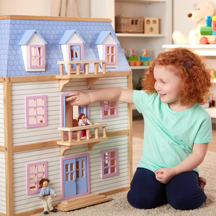 Melissa & Doug Wooden Multi-Level Dollhouse SIOC