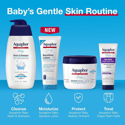 Aquaphor Baby Diaper Rash Paste - For Serious Diaper Rash and Flare-ups - 3.5oz. (99g) Tube