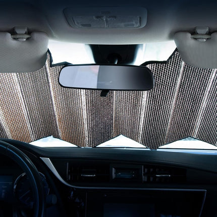 Plasticolor Accordion-Style Windshield Sunshade - Millennium Falcon Cockpit - Black - Car Compatible