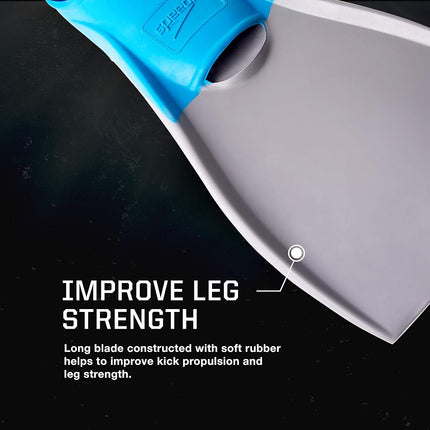 Speedo Unisex Swim Training Fins Rubber Long Blade