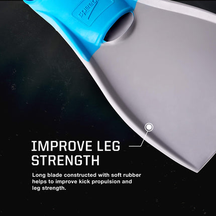 Speedo Unisex Swim Training Fins Rubber Long Blade