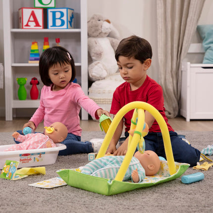 Melissa & Doug Mine to Love Toy Time Play Set for Dolls with Activity Gym, Stacker, Blocks, More (16 pcs)