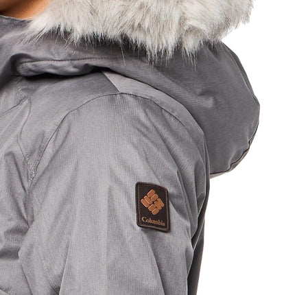 Doudoune longue isolée Columbia Suttle Mountain pour femme, Gris urbain 2024, Très grand, Gris urbain, Très grand