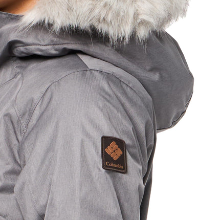 Chaqueta larga acolchada Columbia Suttle Mountain para mujer, gris City, talla S