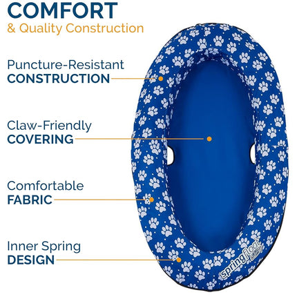 SwimWays Paddle Paws Spring Float Dog Raft, Small (0-65 lbs.)