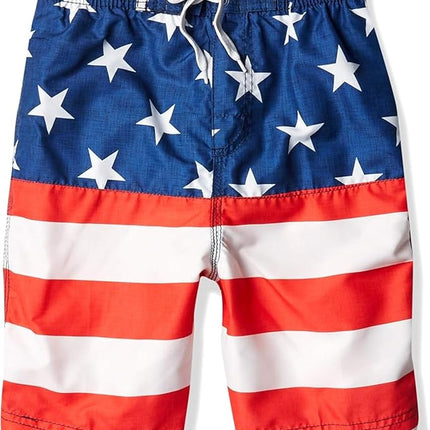 Kanu Surf Short de bain Echo Quick Dry UPF 50+ pour garçons, Flag Ii R/W/B, 3T