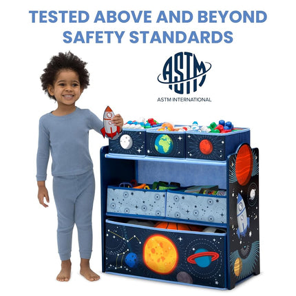 Delta Children Space Adventure 6 Bin Storage Toy Organiser