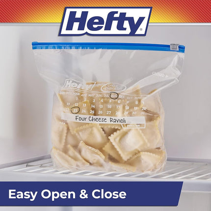 Hefty Slider Freezer Calendar Bags, Gallon Size, 100 Count