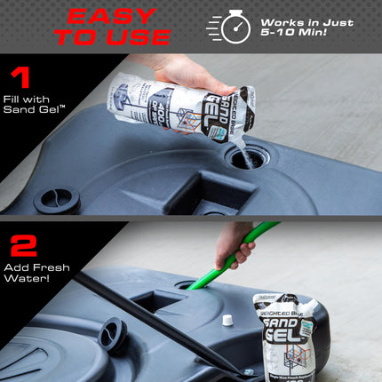 GoSports Sand Gel Weighted Floor Filler for Basketball Hoops, Umbrella Stands and More, 16 Ounces Just Add Water