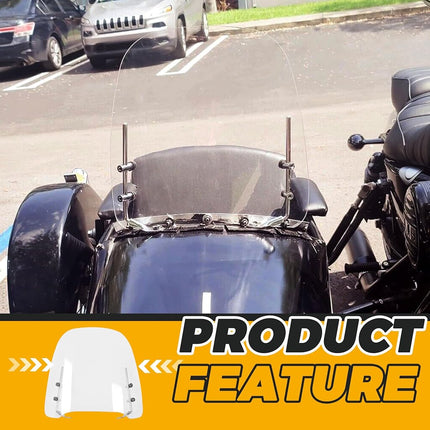 ECOTRIC Universal Scooter Windshield 14.3"x16.5" Compatible with Yamaha Honda 125cc 150cc Moped Dirt Bike Motorcycle Windscreen Transparent Acrylic