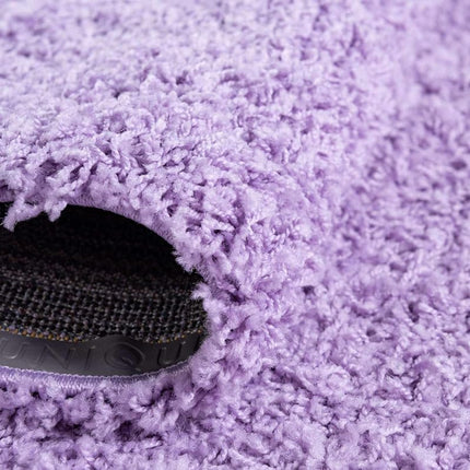 Unique Loom Solid Shag Collection Lilac 3 x 5 Area Rug (3' 2" x 5' 2")