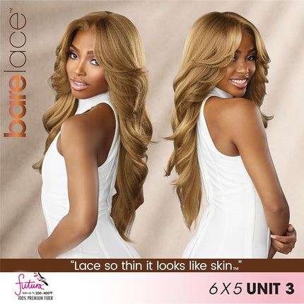 Sensationnel Bare Lace 6x5 Lacewig-Unit 3, 1 JETBLACK