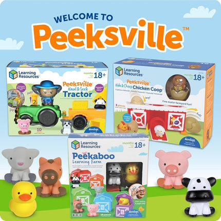 Learning Resources Peekaboo Learning Farm, Ages 3+, Counting Toy