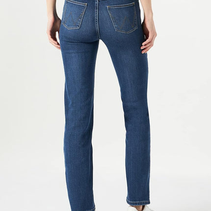 Wrangler Women's High Rise True Straight Fit Jean, Hudson, 4W x 34L