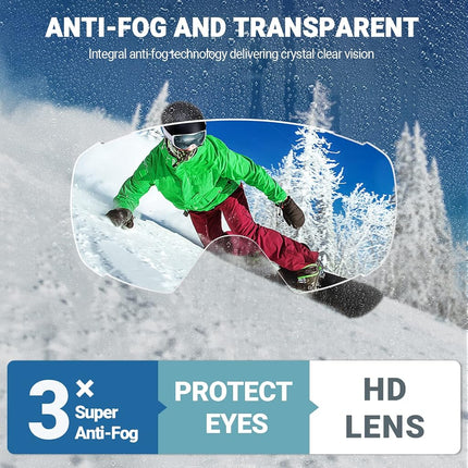 OutdoorMaster Ski Goggles with Cover Snowboard Snow Goggles OTG Anti-Fog for Youth Teenager, A05 Vlt 85.1%
