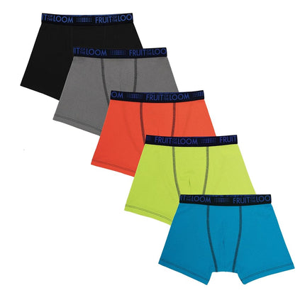Fruit of The Loom Big Boys Breathable Boxer Brief Underwear Multipack, Micro/Mesh Assorted, X-Large