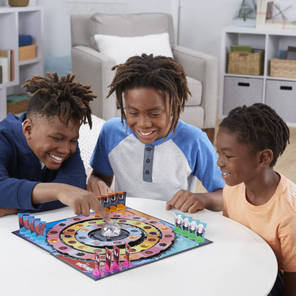 Trouble: Juego de Spider-Man Cruzando el Spider-Verso Parte Uno para fans de Marvel, de 8 años en adelante, juego para 2 a 4 jugadores, con tablero giratorio