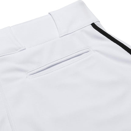 Champro Triple Crown Knicker Style Baseball Pants with Contrast-Color Braid Piping and Reinforced Sliding Areas White,Black Pipe, Adult X-Large