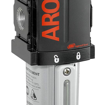 Lubrificateur 1/4 pouce Ingersoll Rand L36121-100-VS, noir/gris