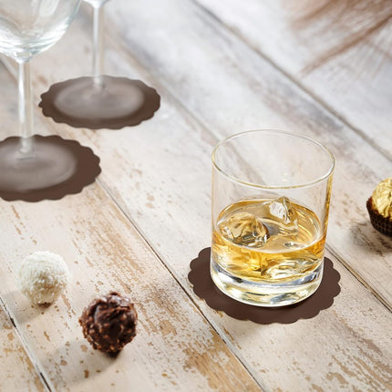 Disposable Brown Paper Coasters for Drinks, 3.5 Inch Round Coasters for Bar, Cocktail, Beverage, Wine Or Event, 500 Pack Bulk