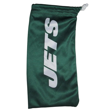 NFL Siskiyou Sports Fan Shop New York Jets Chrome Wrap Sunglasses and Bag One Size Black