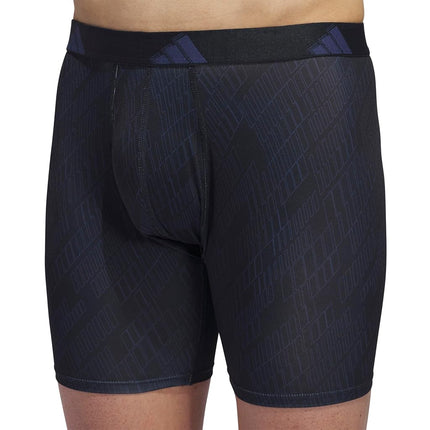 adidas Men's Microfiber Boxer Briefs (3-pack) performance Stretch Moisture-wicking Underwear, Ghost Legend Ink-tech Indigo/Collegiate Green/Grey/3-pack, XL