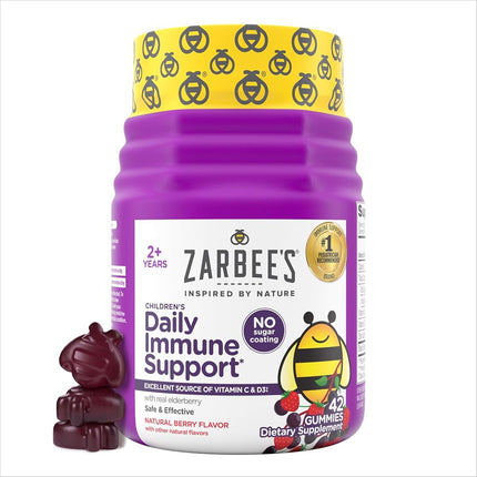 Zarbee's No Sugar Coating Elderberry Gummies for K