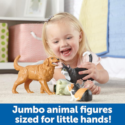 Learning Resources Jumbo Pets, Set of 6, Role Play, Imaginative Play, EYFS and Pre School Toy, Ages 2 3 4 Plus