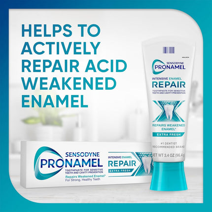 (100mls, Extra Fresh) - Sensodyne Pronamel Intensive Enamel Repair Toothpaste for Enamel Strengthening, Extra Fresh, 100mls