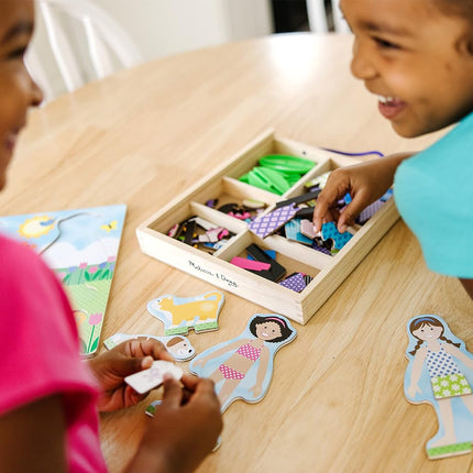Melissa & Doug 9314 Best Friends Magnetic Dress-Up Pretend Play Set, Multicolor, 1 EA