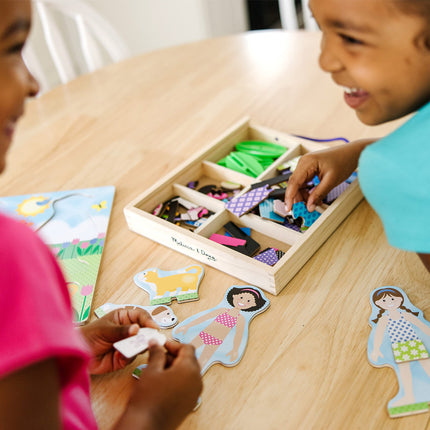 Melissa & Doug 9314 Set magnético de disfraces para jugar a las mejores amigas, multicolor, 1 unidad
