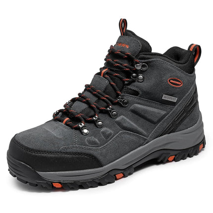Skechers Men's Relment Pelmo High Rise Hiking Boots, Gray Suede, 9.5 UK