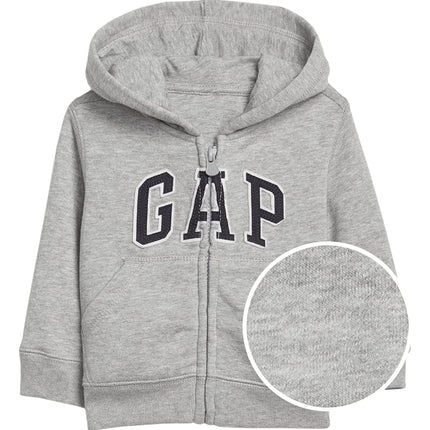 GAP Baby Boys' V-tb PTF Bas Fz Logo Sweatshirt, Li