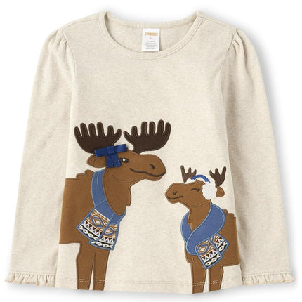 Camisetas de manga larga de Gymboree con gráficos bordados de otoño y festivos para niñas pequeñas y bebés, Erizo, 12-18 meses