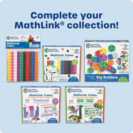 Learning Resources MathLink Cubes – Set of 100, Ages 5+, Counting Blocks for Early Maths Skills, Linking Cubes for Addition, Subtraction & Patterning