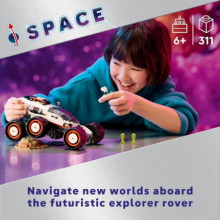 LEGO City Space Explorer Rover and Alien Life Building Toys Set for 6 Plus Year Old Boys, Girls & Kids with Astronaut Minifigures, Toy Robot and Alien Figures for Imaginative Play, Birthday Gift 60431
