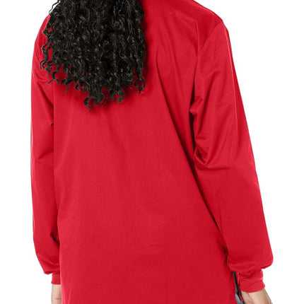 WonderWink Unisex-Adult's Plus Size Snap Front Jacket, red, 3X-Large