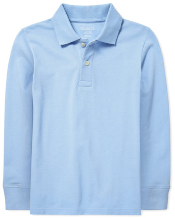 The Children's Place Boys' Uniform Long Sleeve Piq