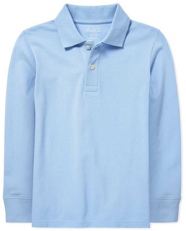 The Children's Place Boys' Uniform Long Sleeve Piq